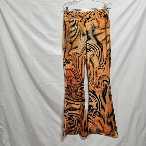 Jaded London Flared Bootcut Pull On Women Pants Size USA 6 Tiger Print - Picture 4 of 13